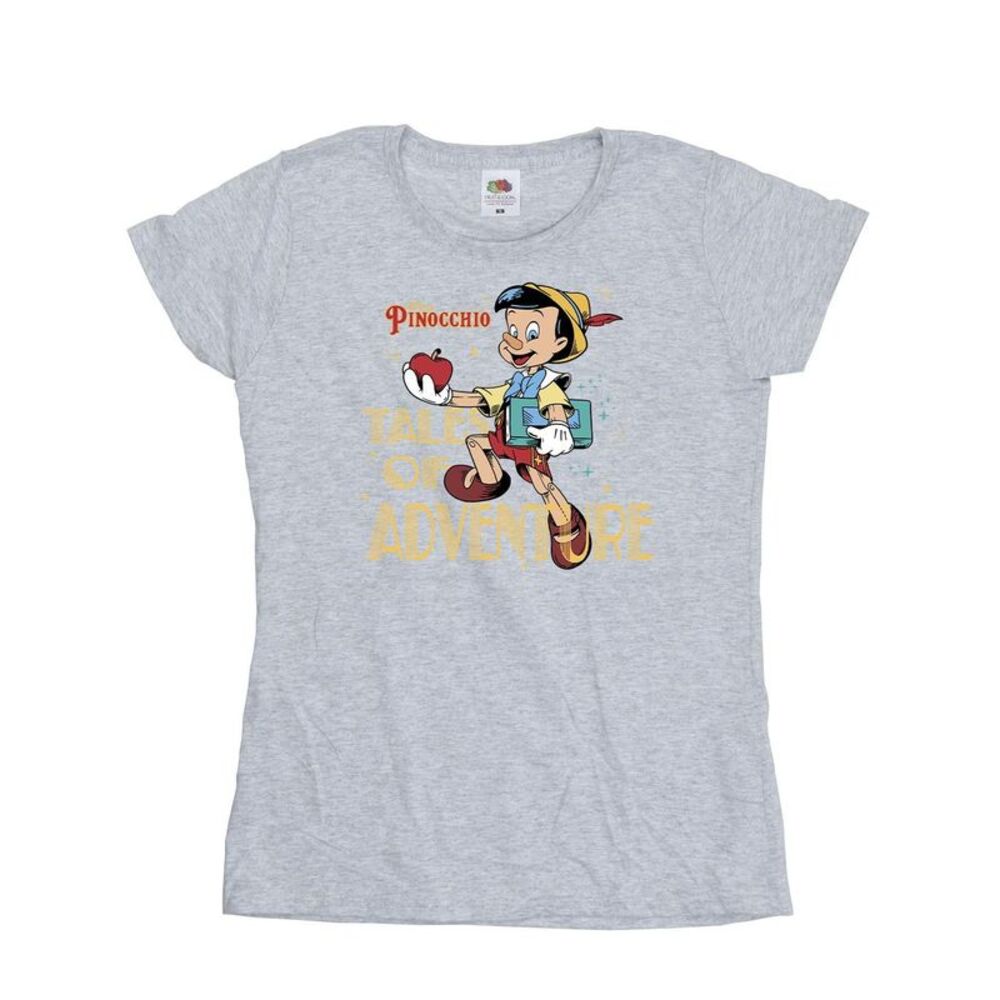 Pinocchio Womens/Ladies Tales Of Adventure T-Shirt / Sport Grey